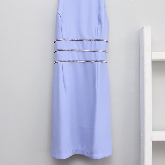 Dave & Johnny Y2K Periwinkle Purple Rhinestone Diamond Cocktail Dress​ Small - Picture 6 of 8